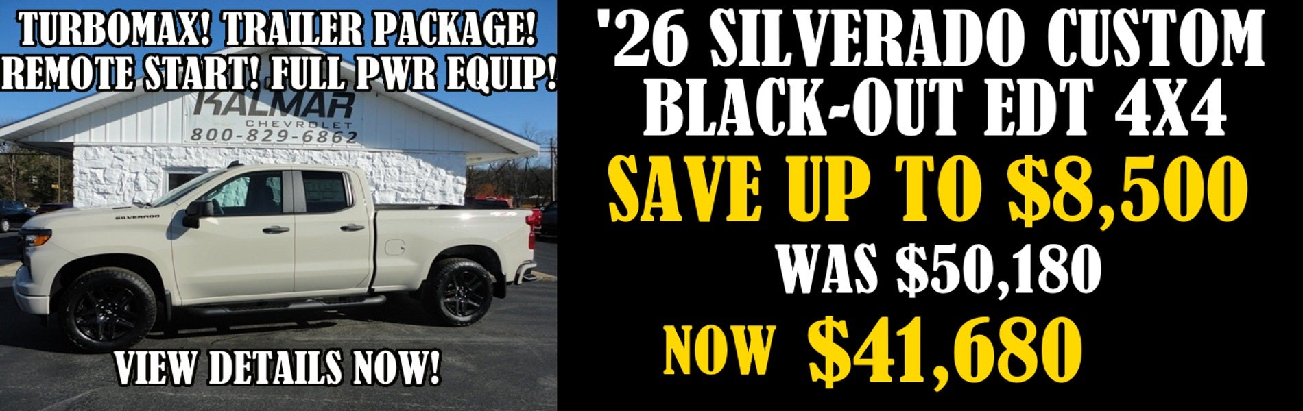 2026 Chevy Silverado 1500 Dblecab Custom Black-Out Edt. 4x4