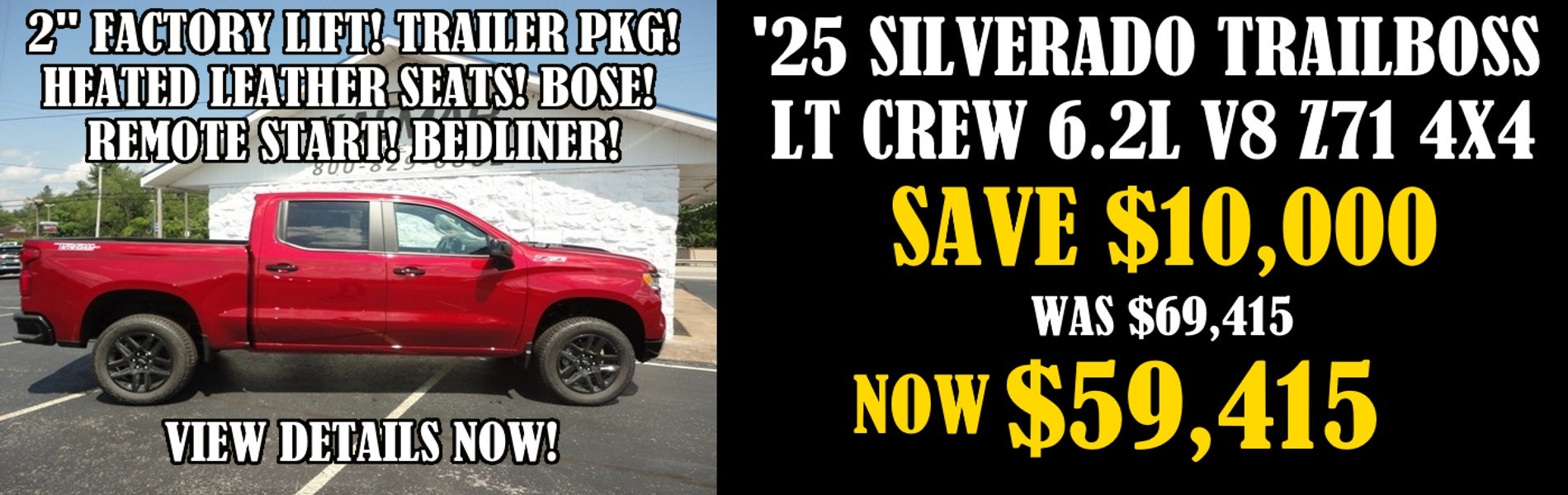 2025 Chevy Silverado 1500 Crewcab LT Trailboss 4x4