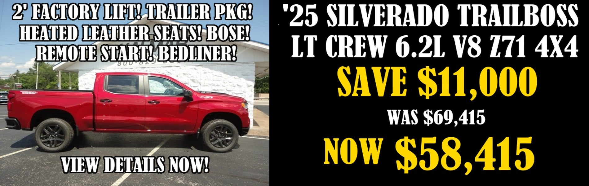 2025 Chevy Silverado 1500 Crewcab LT Trailboss 4x4