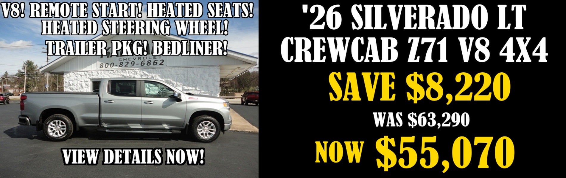 2026 Chevy Silverado Crewcab LT Z71 V8 4x4