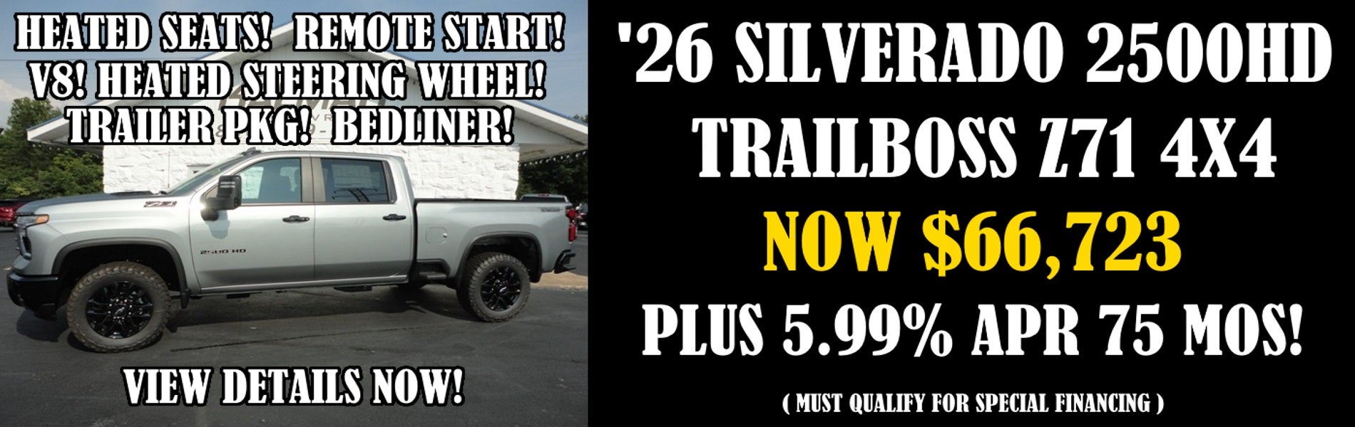 2026 Chevy Silverado 2500HD Trailboss Z71 V8 4x4