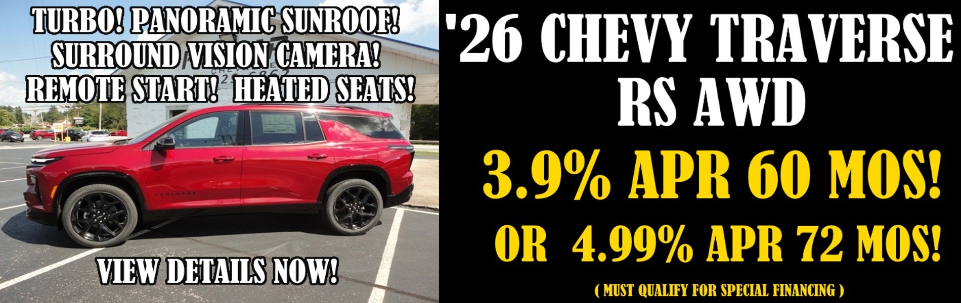 2026 Chevy Traverse RS Awd