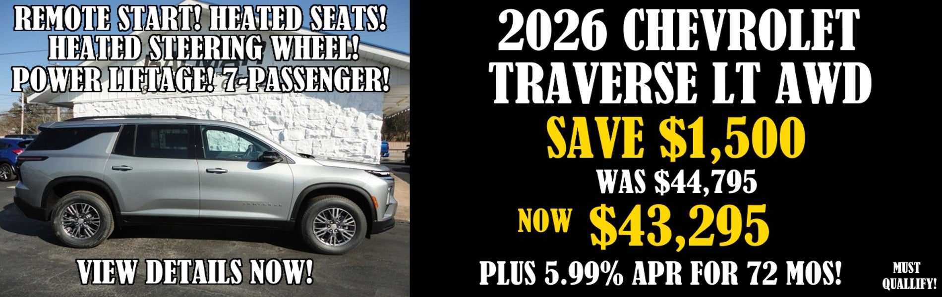 2026 Chevy Traverse LT Awd