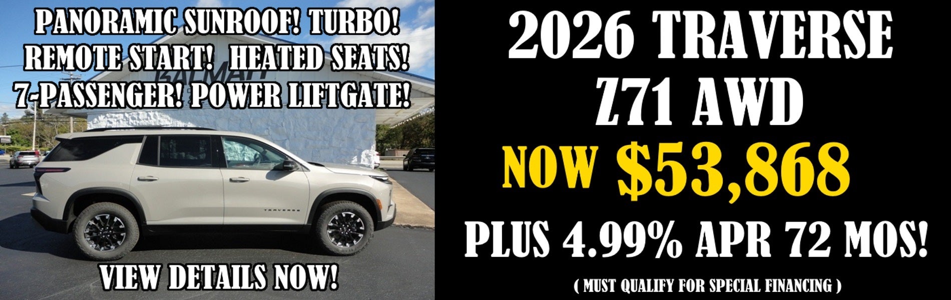 2026 Chevy Traverse Z71 Awd