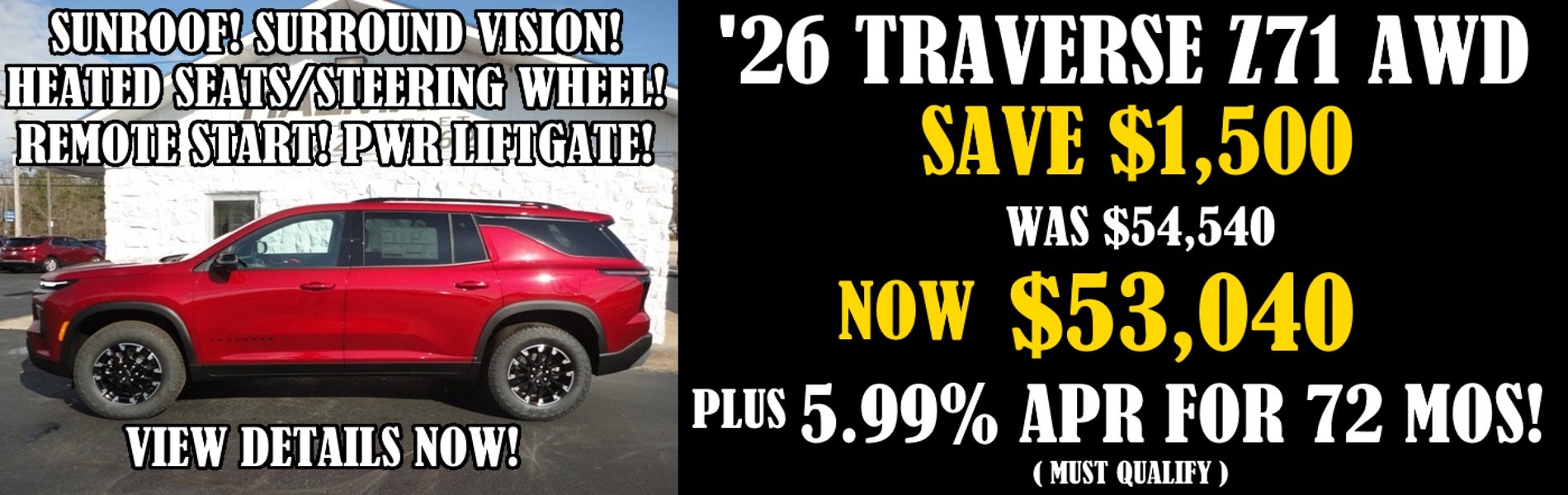 2026 Chevy Traverse Z71 Awd