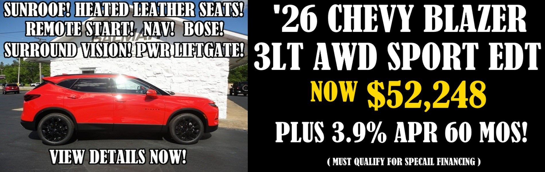 2026 Chevy Blazer 3LT Awd Sport Edition 