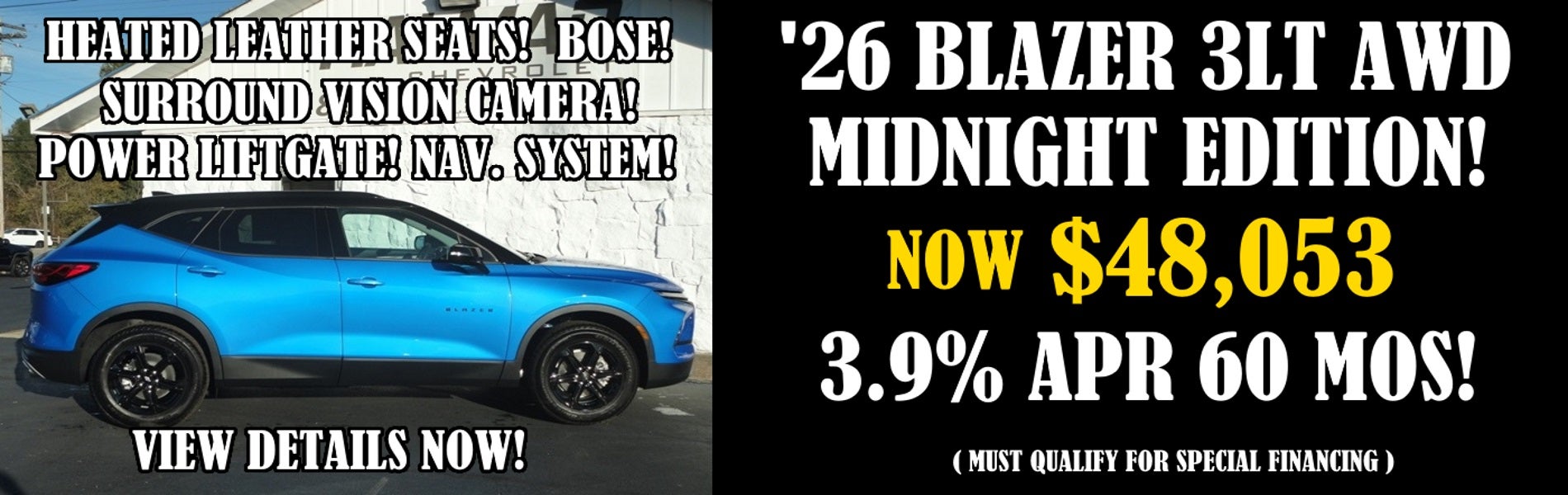 2026 Chevy Blazer 3LT Awd Midnight Edition!