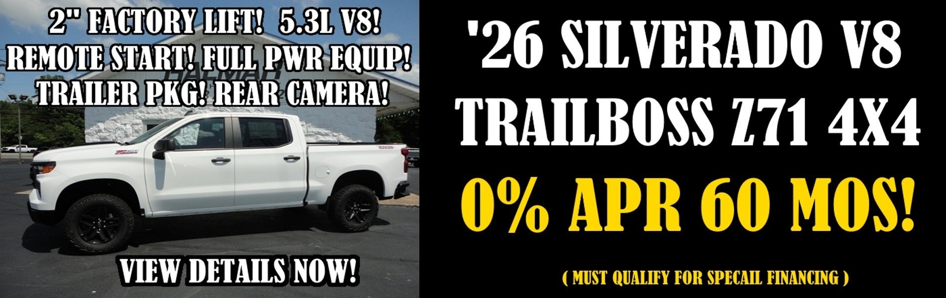 2026 Chevy Silverado 1500 Crewcab Trailboss V8 4x4