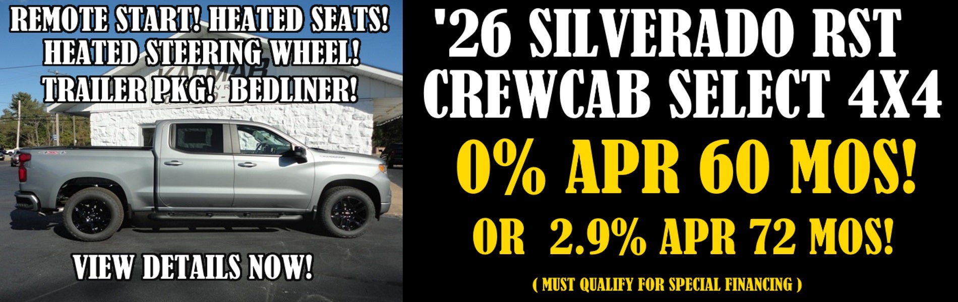 2026 Chevy Silverado 1500 Crewcab RST Select 4x4