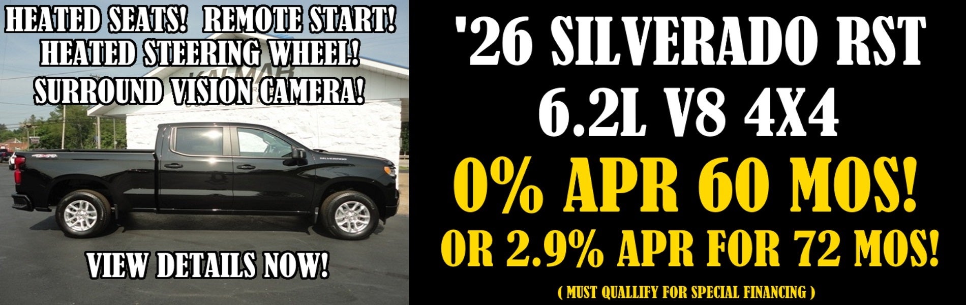 2026 Chevy Silverado 1500 Crewcab RST V8 4x4