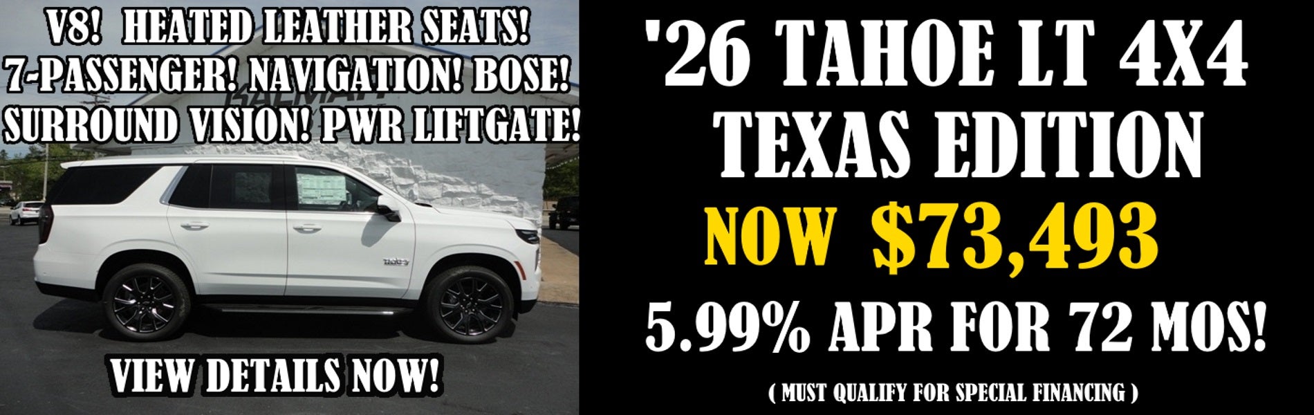 2026 Chevy Tahoe LT 4x4 Texas Edition
