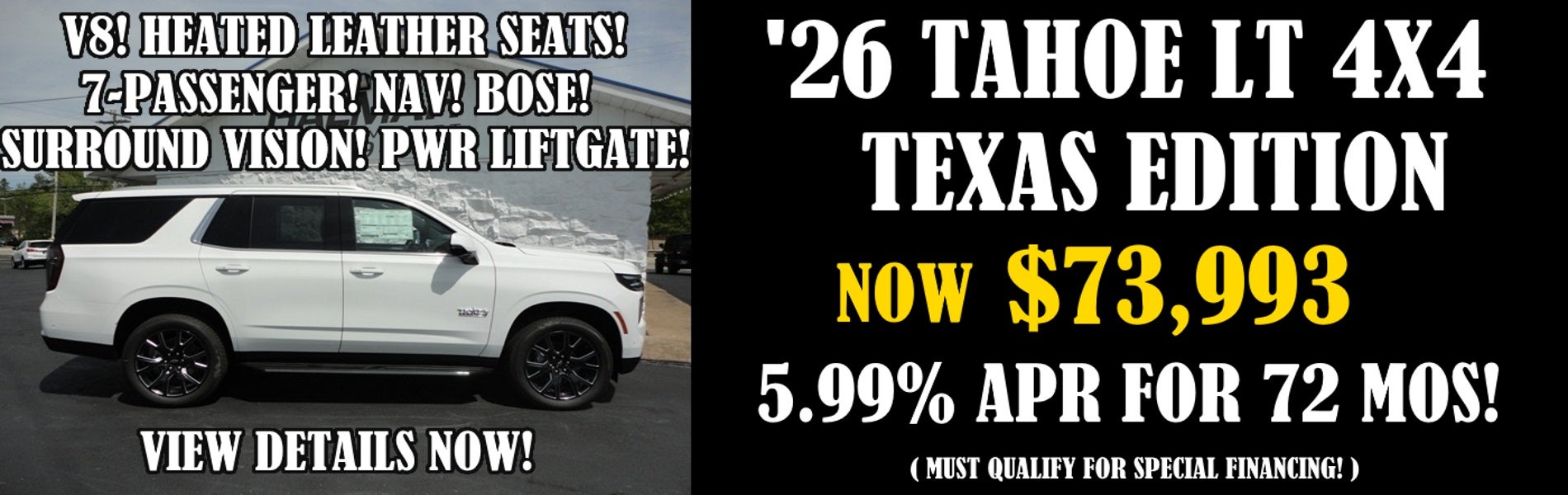 2026 Chevy Tahoe LT 4x4 Texas Edition