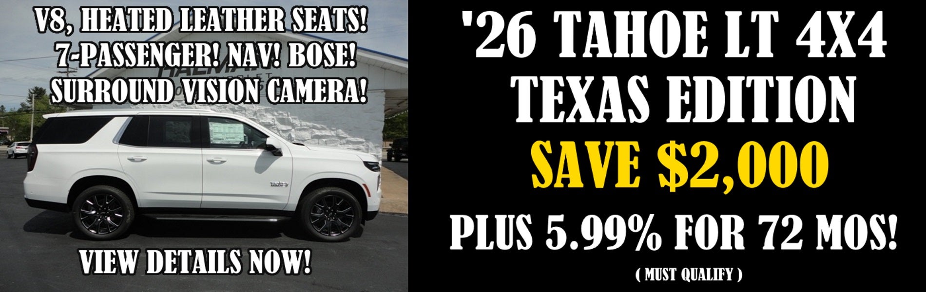 2026 Chevy Tahoe LT 4x4 Texas Edition