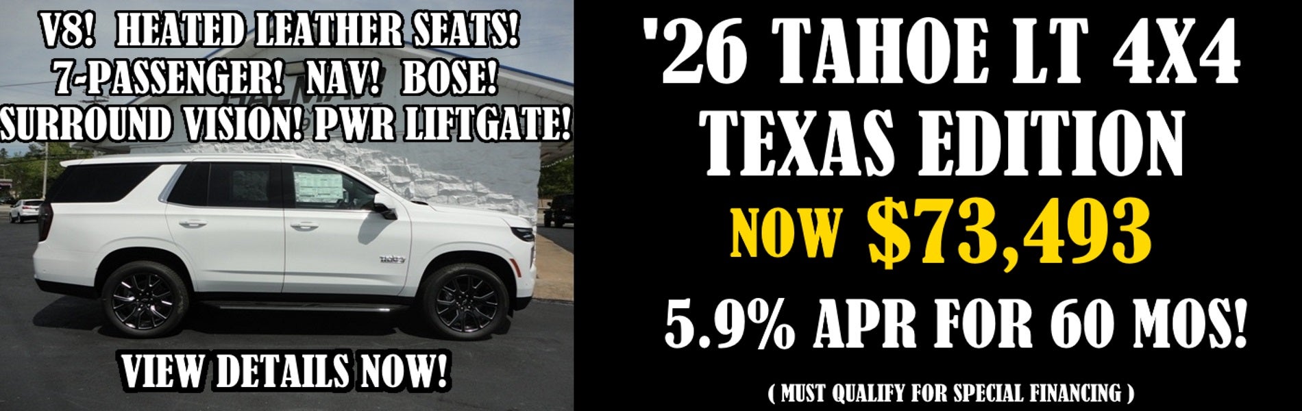 2026 Chevy Tahoe LT 4x4 Texas Edition