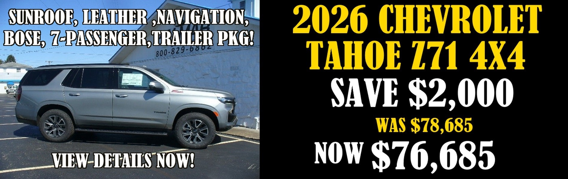 2026 Chevy Tahoe Z71 4x4