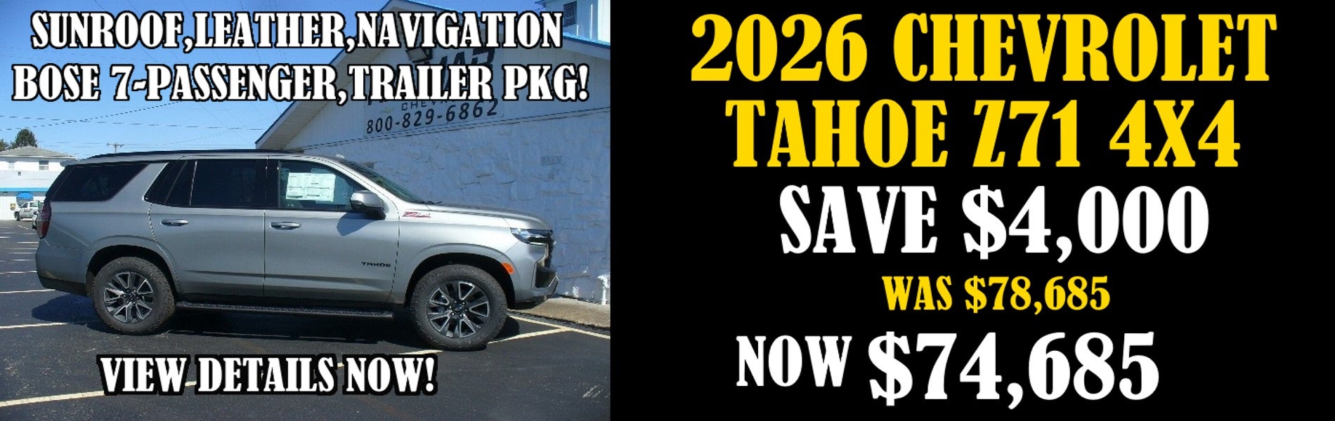 2026 Chevy Tahoe Z71 4x4