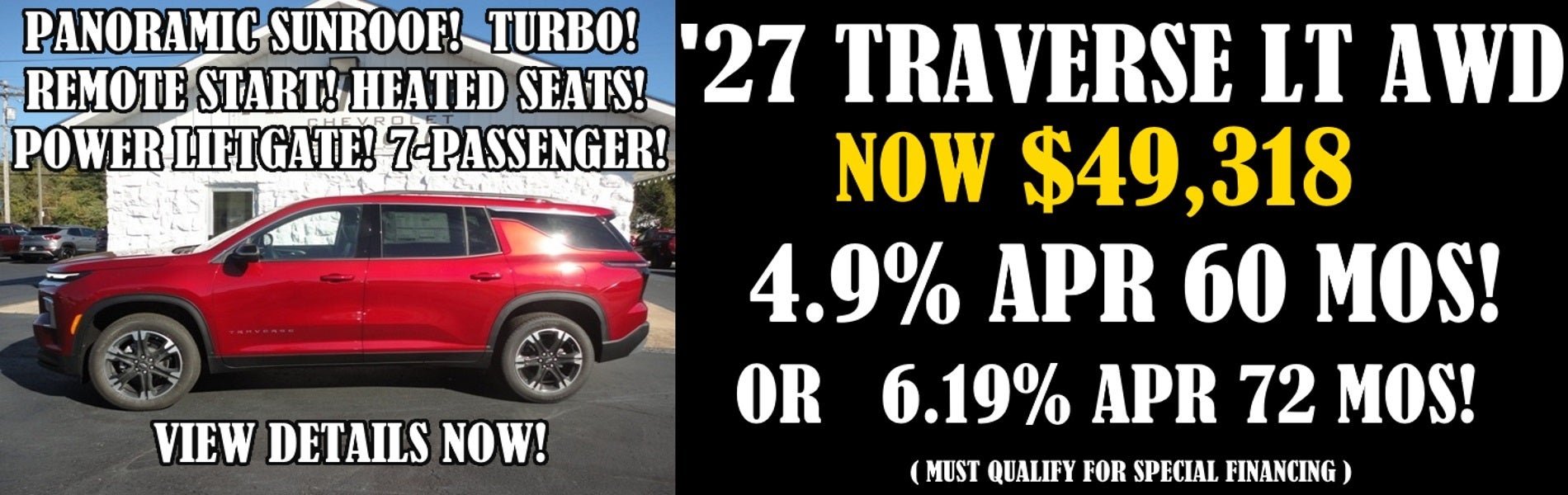 2027 Chevy Traverse LT Awd